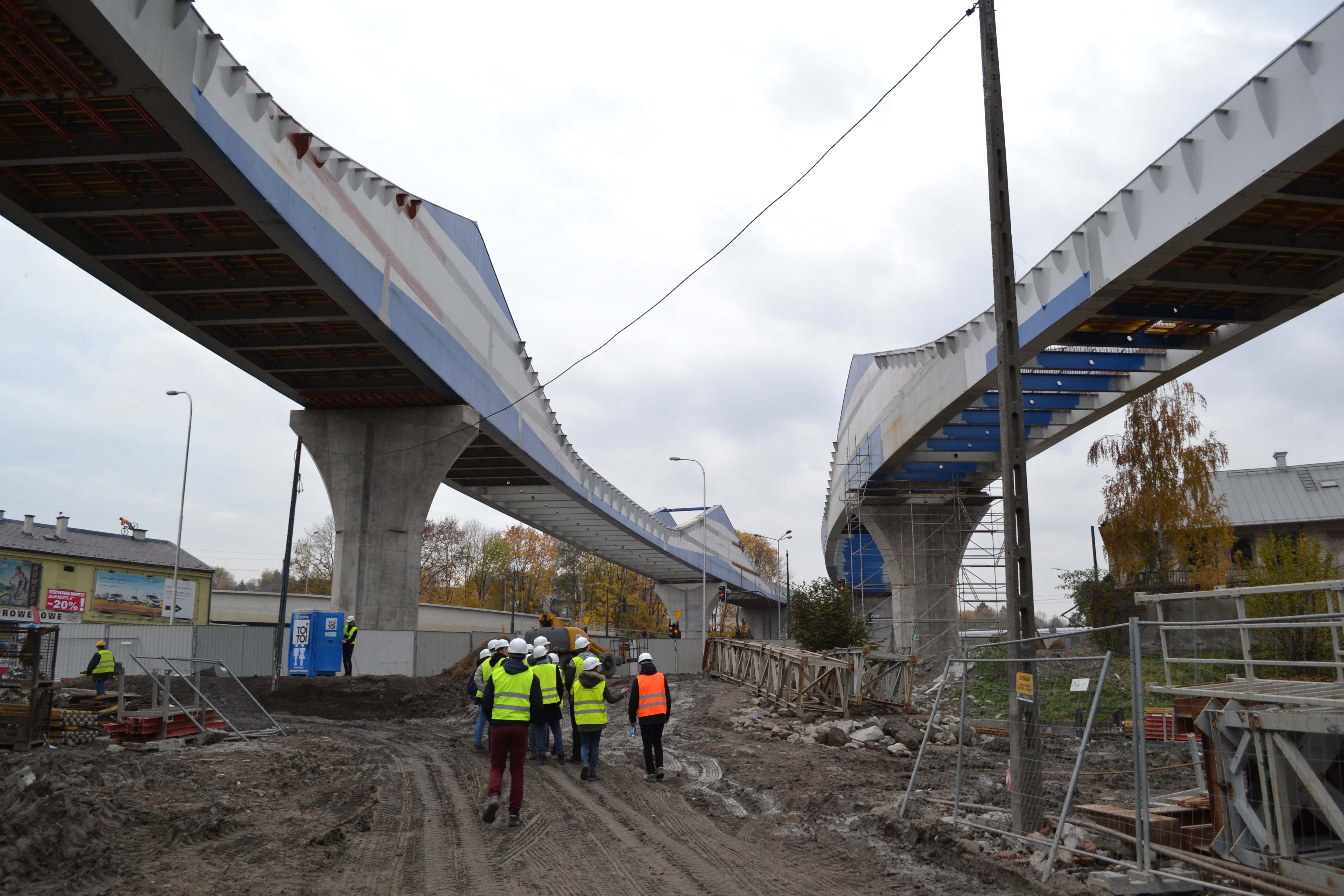 Die neue Bahnbrücke in Krakau